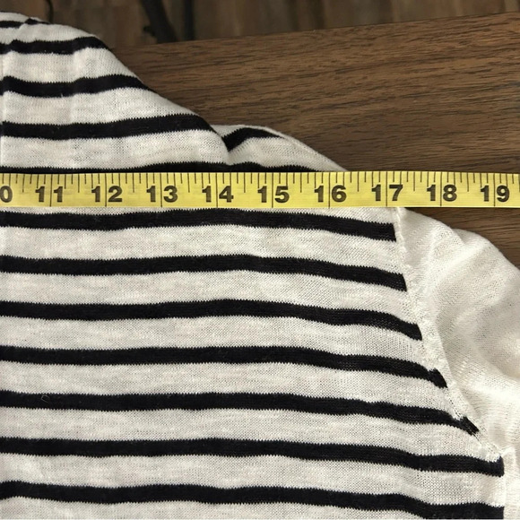LILLA P black and white stripe open cardigan S - Picture 8 of 12